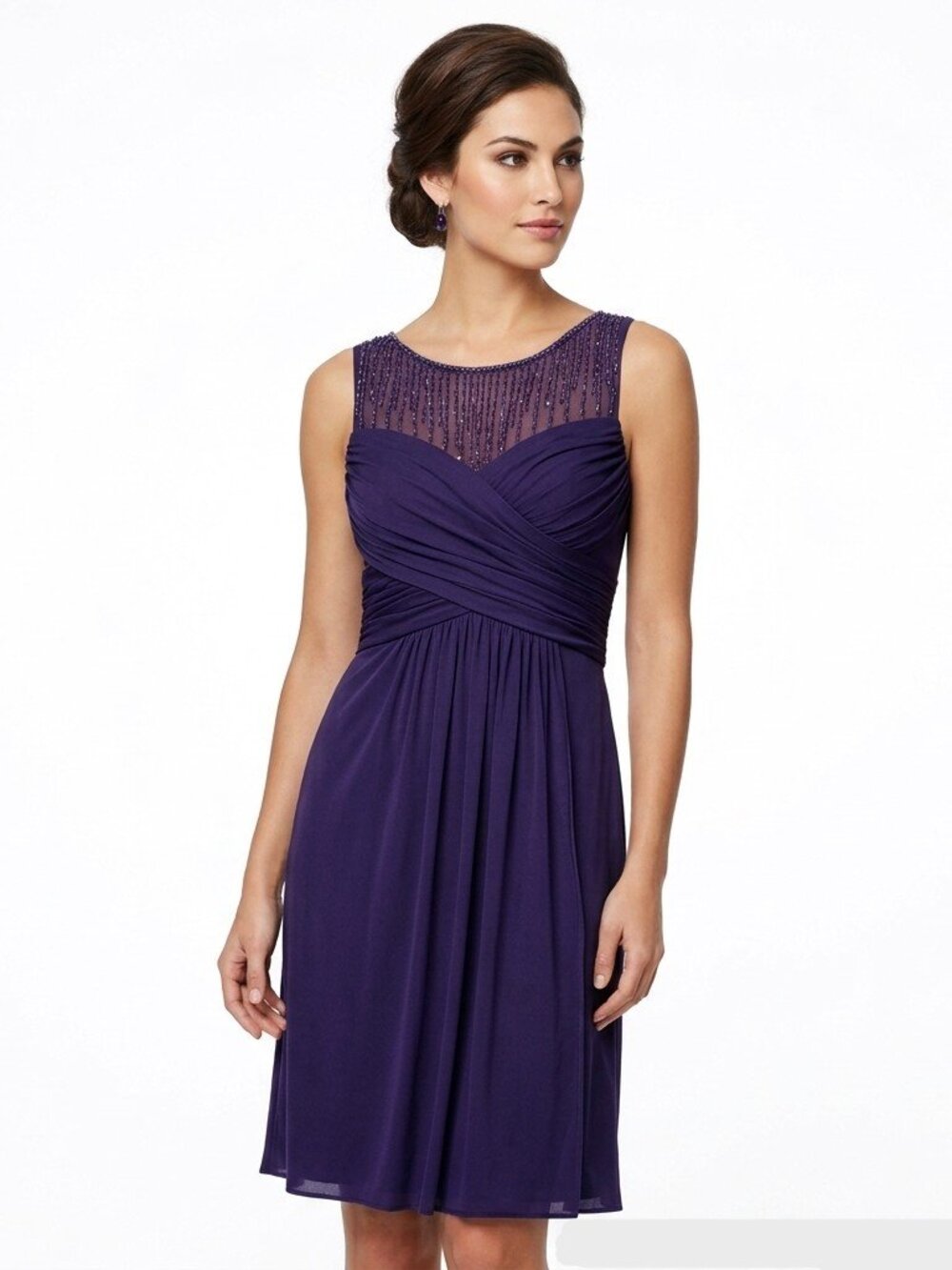 NWT Size XL Beaded Purple Prom/Formal Gown